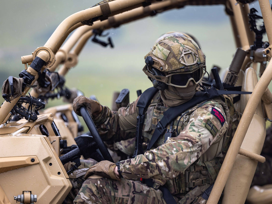 Royal Marine Commando on a Polaris MRZR-D4 | Photo Print | Framed Print | Military | Royal Marine | 3 Commando | Wall Art | Home Decor | RM Hampshire Prints
