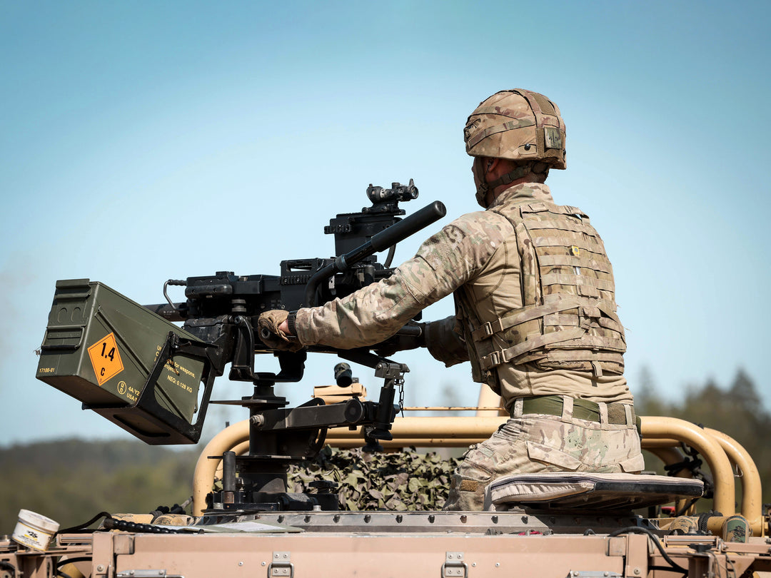 Royal Marine Commando with Grenade Machine Gun | Photo Print | Framed Print |Military | 45 Commando | Wall Art | Home Decor | RM Hampshire Prints