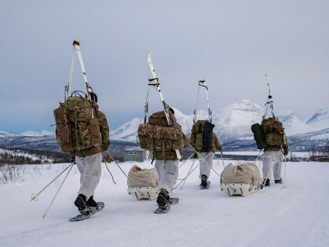 Royal Marines yomping in snow shoes | Photo Print | Framed Print | Military | Commando | Wall Art | Home Decor | Photography Hampshire Prints
