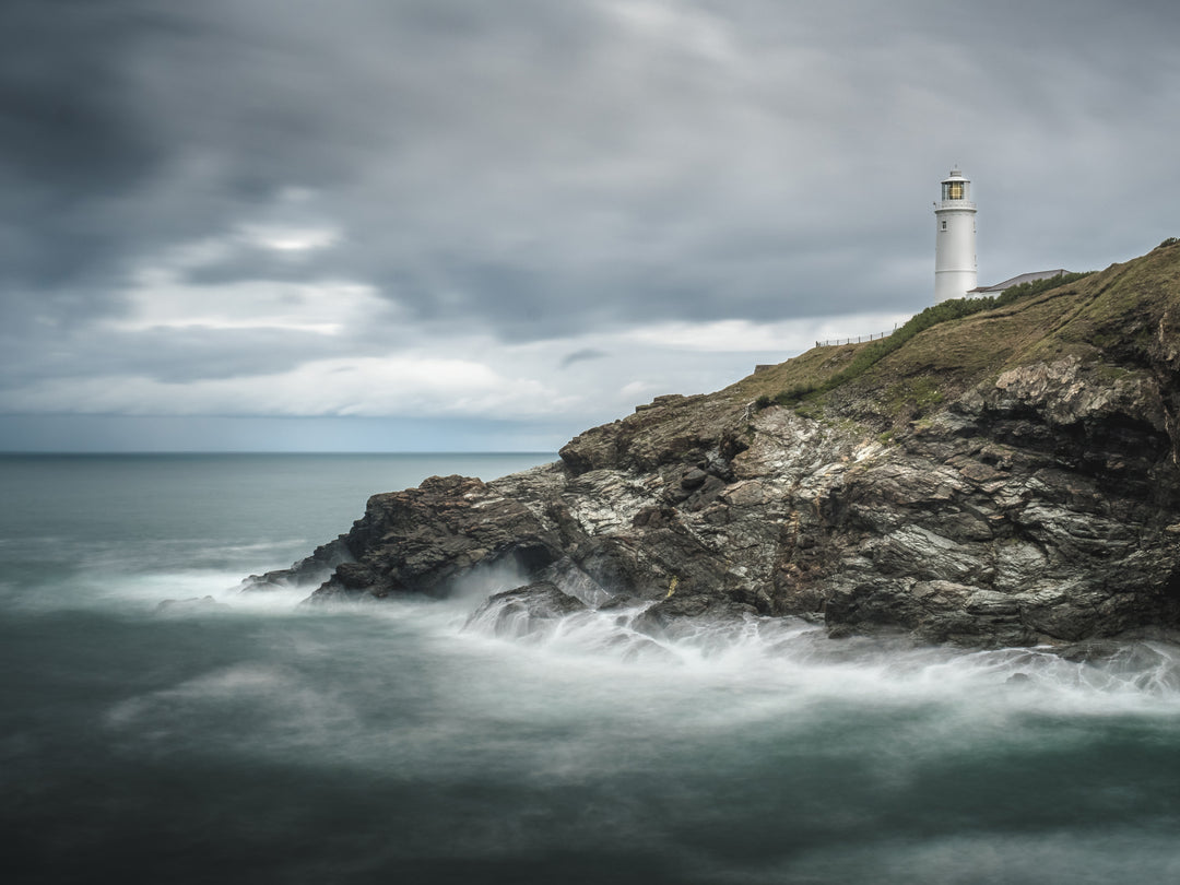 Stormy view of Trevose Head Lighthouse in Cornwall Photo Print - Canvas - Framed Photo Print - Hampshire Prints