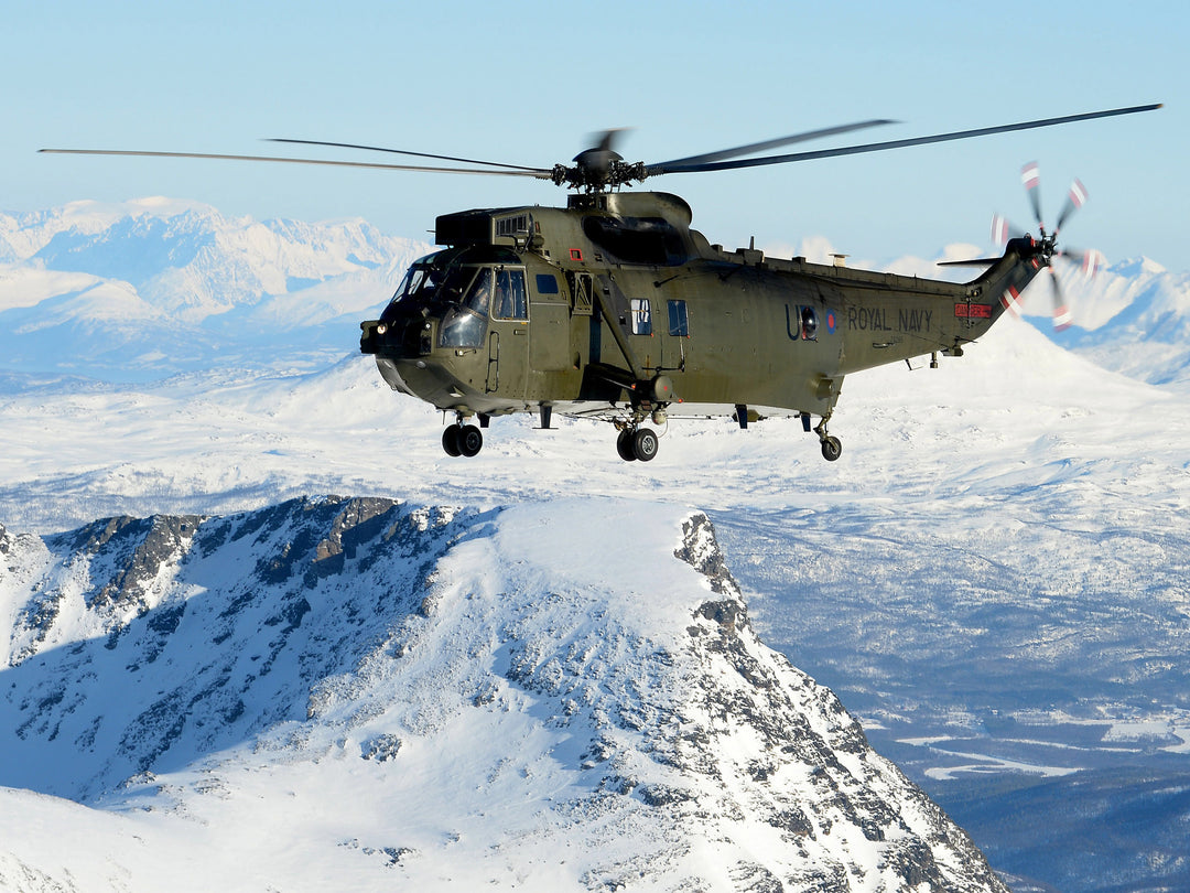 Royal Navy Sea King Mk4 Helicopter Arctic flight | Photo Print | Military | Aircraft | Royal Navy | Wall Art | Home Decor | NAS | Aviation Hampshire Prints