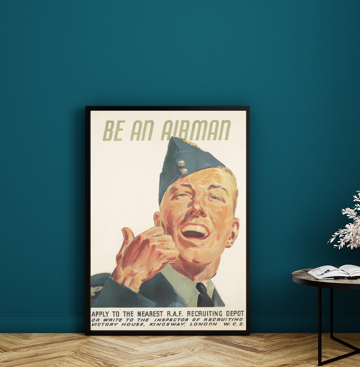 Be an Airman | British World War Two Recruitment Poster Posters, Prints, & Visual Artwork Hampshire Prints