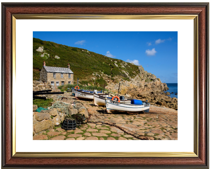Fishing boats at Penberth Cove in Cornwall Photo Print - Canvas - Framed Photo Print - Hampshire Prints