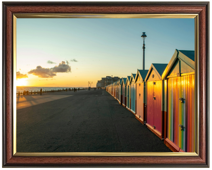 beach huts on brighton beach at sunset Photo Print - Canvas - Framed Photo Print - Hampshire Prints