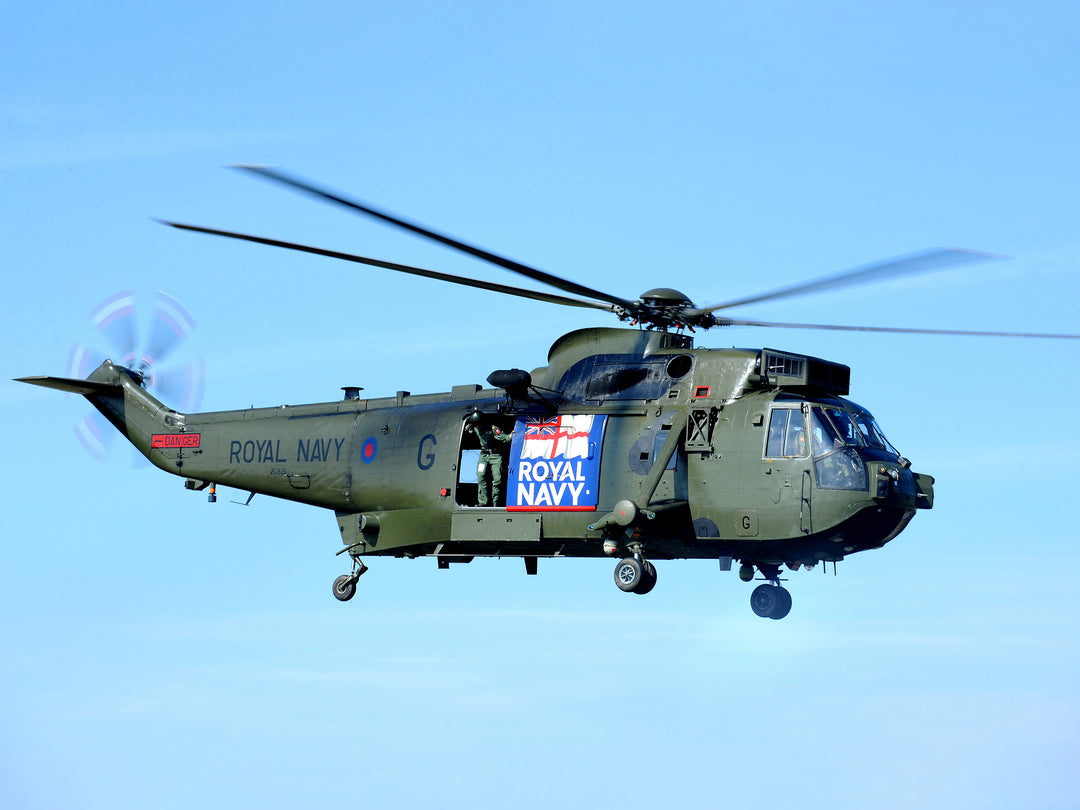 Royal Navy Junglie Sea King Helicopter In flight | Photo Print | Military | Aircraft | Royal Navy | Wall Art | Home Decor | NAS | Aviation Hampshire Prints