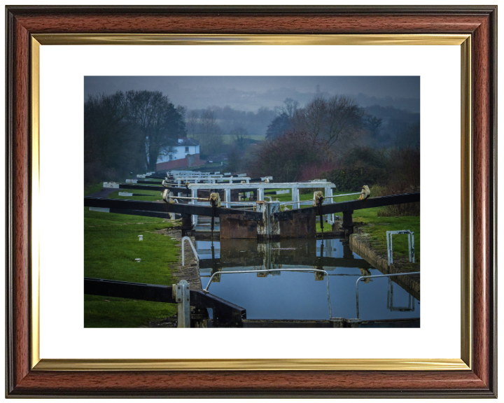 Caen Hill Locks in wiltshire Photo Print - Canvas - Framed Photo Print - Hampshire Prints