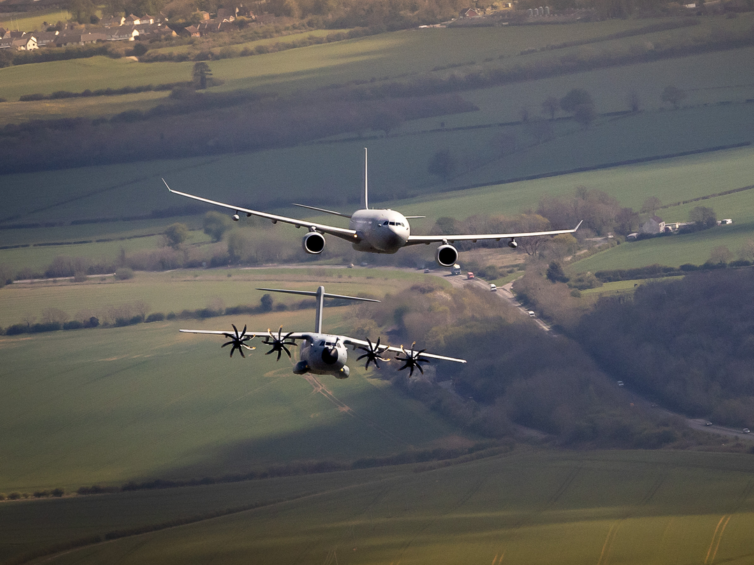 RAF Voyager and C-130J Hercules above RAF College Cranwell | Photo Print | Framed Print | Military | Aircraft | Royal Air Force | Wall Art | Home Decor | Aviation | Photography Hampshire Prints 6 x 4 No Frame No