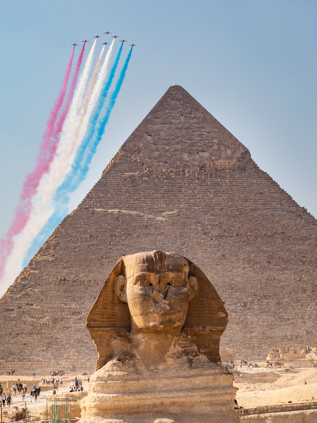 RAF Red Arrows over Egypt | Photo Print | Military | Aircraft | Royal Air Force | Wall Art | Decor | Print | Jets | Aviation | Photography Hampshire Prints 6 x 4 No Frame No
