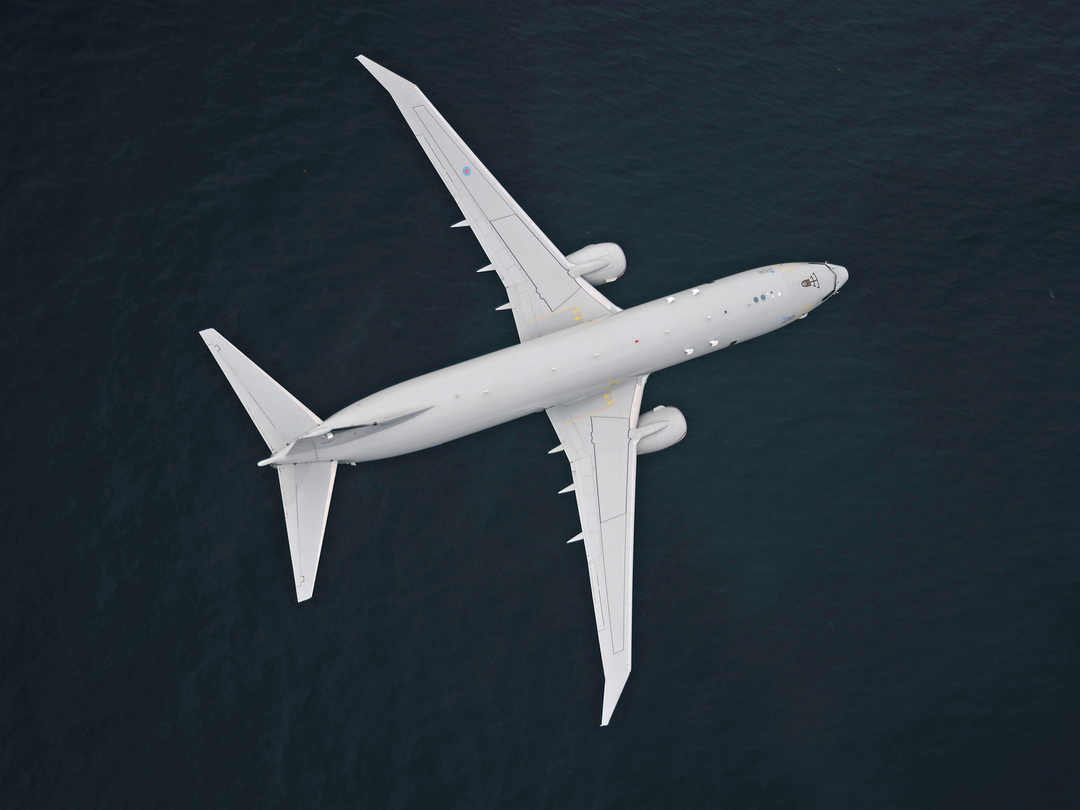 RAF Poseidon in flight from above | Photo Print | Framed Print | Military | Aircraft | Royal Air Force | Wall Art | Home Decor | Aviation | Photography Hampshire Prints 6 x 4 No Frame No