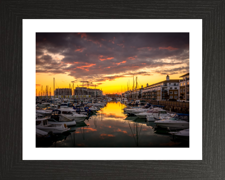 Brighton Marina at sunset Photo Print - Canvas - Framed Photo Print - Hampshire Prints