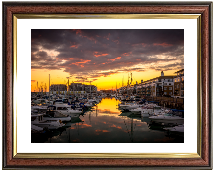 Brighton Marina at sunset Photo Print - Canvas - Framed Photo Print - Hampshire Prints