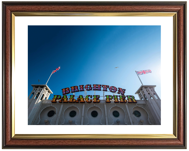 Brighton palace pier with blue sky Photo Print - Canvas - Framed Photo Print - Hampshire Prints