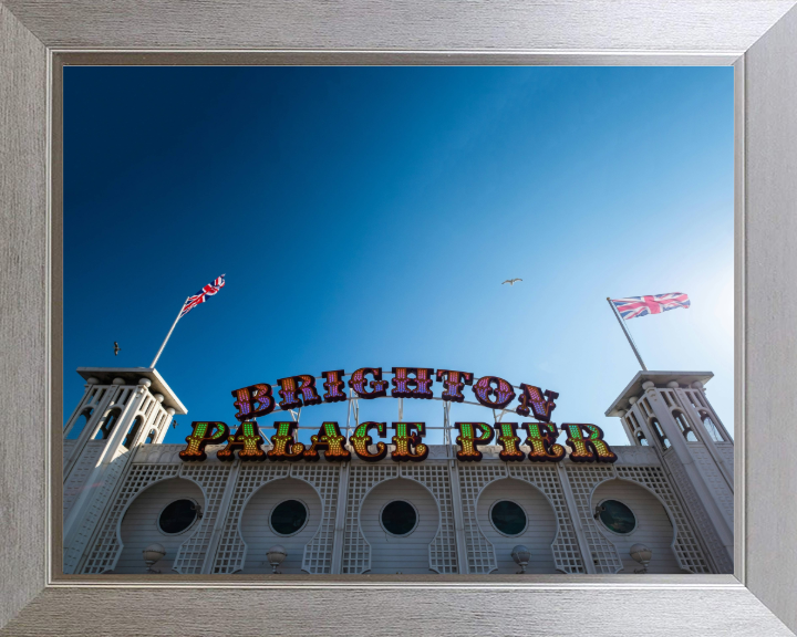 Brighton palace pier with blue sky Photo Print - Canvas - Framed Photo Print - Hampshire Prints