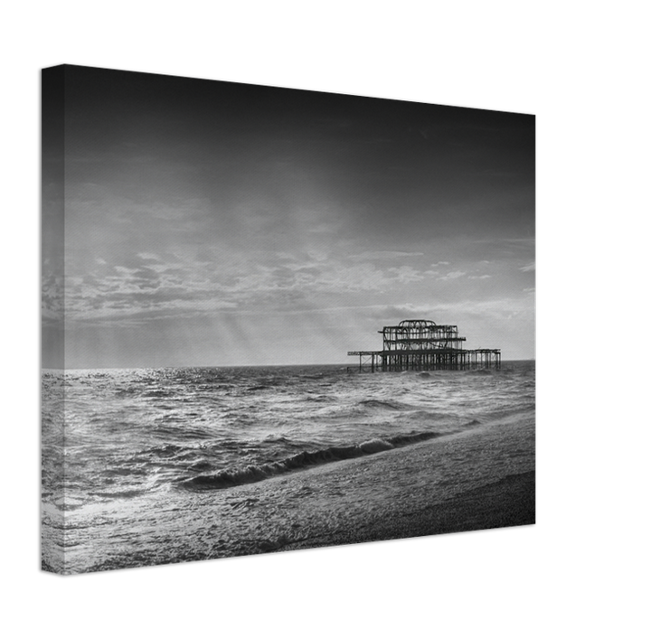 Brighton west pier in black and white Photo Print - Canvas - Framed Photo Print - Hampshire Prints