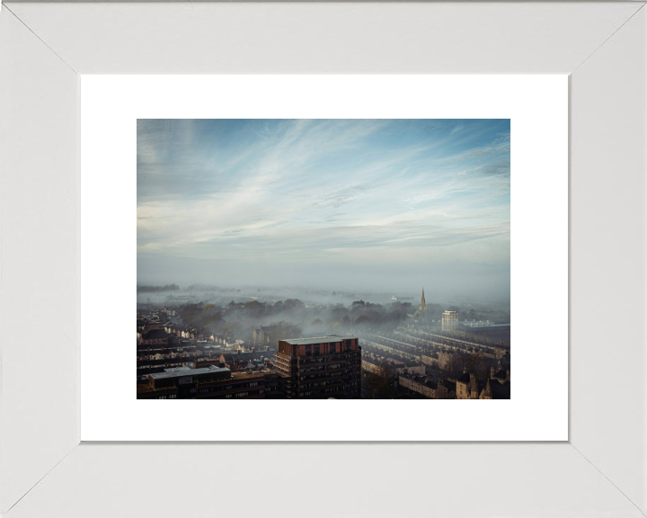 Swindon in Wiltshire on a misty morning Photo Print - Canvas - Framed Photo Print - Hampshire Prints