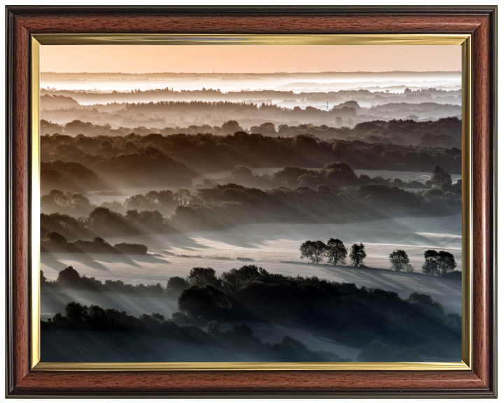 Misty Vale of pewsey in Wiltshire Photo Print - Canvas - Framed Photo Print - Hampshire Prints