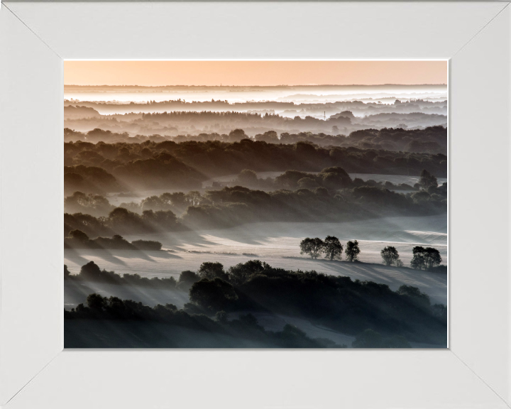 Misty Vale of pewsey in Wiltshire Photo Print - Canvas - Framed Photo Print - Hampshire Prints