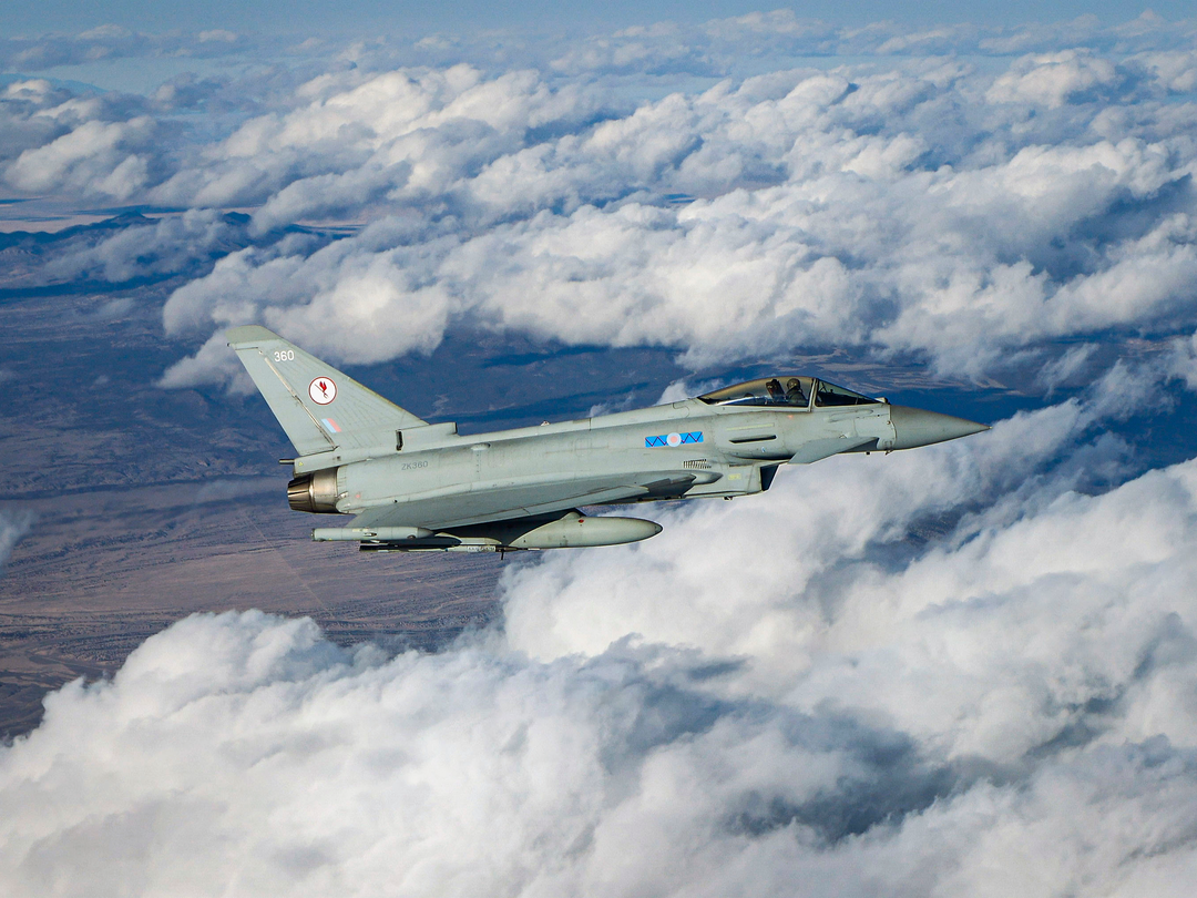 RAF 6 Squadron Typhoon in flight | Photo Print | Framed Print | Military | Aircraft | Royal Air Force | Wall Art | Home Decor | Aviation | Photography Hampshire Prints 6 x 4 No Frame No
