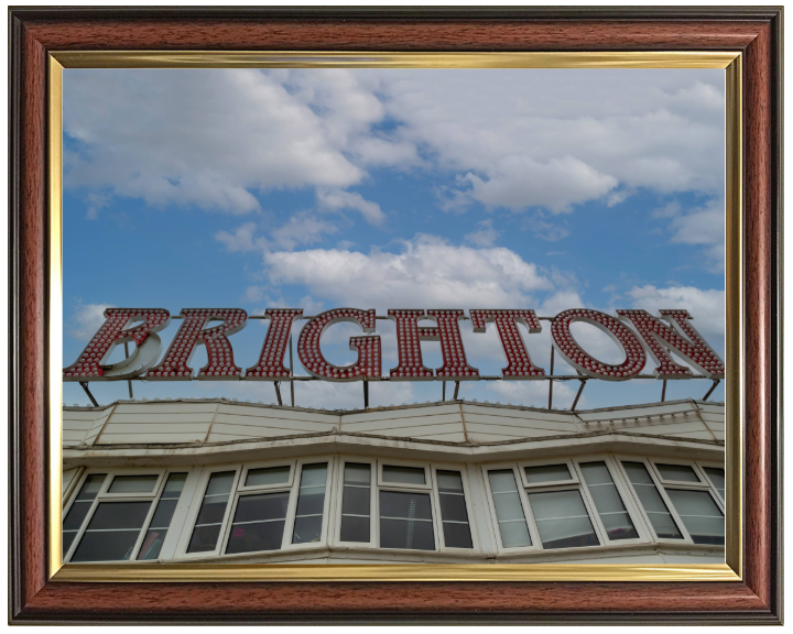 Brighton Palace pier sign Photo Print - Canvas - Framed Photo Print - Hampshire Prints