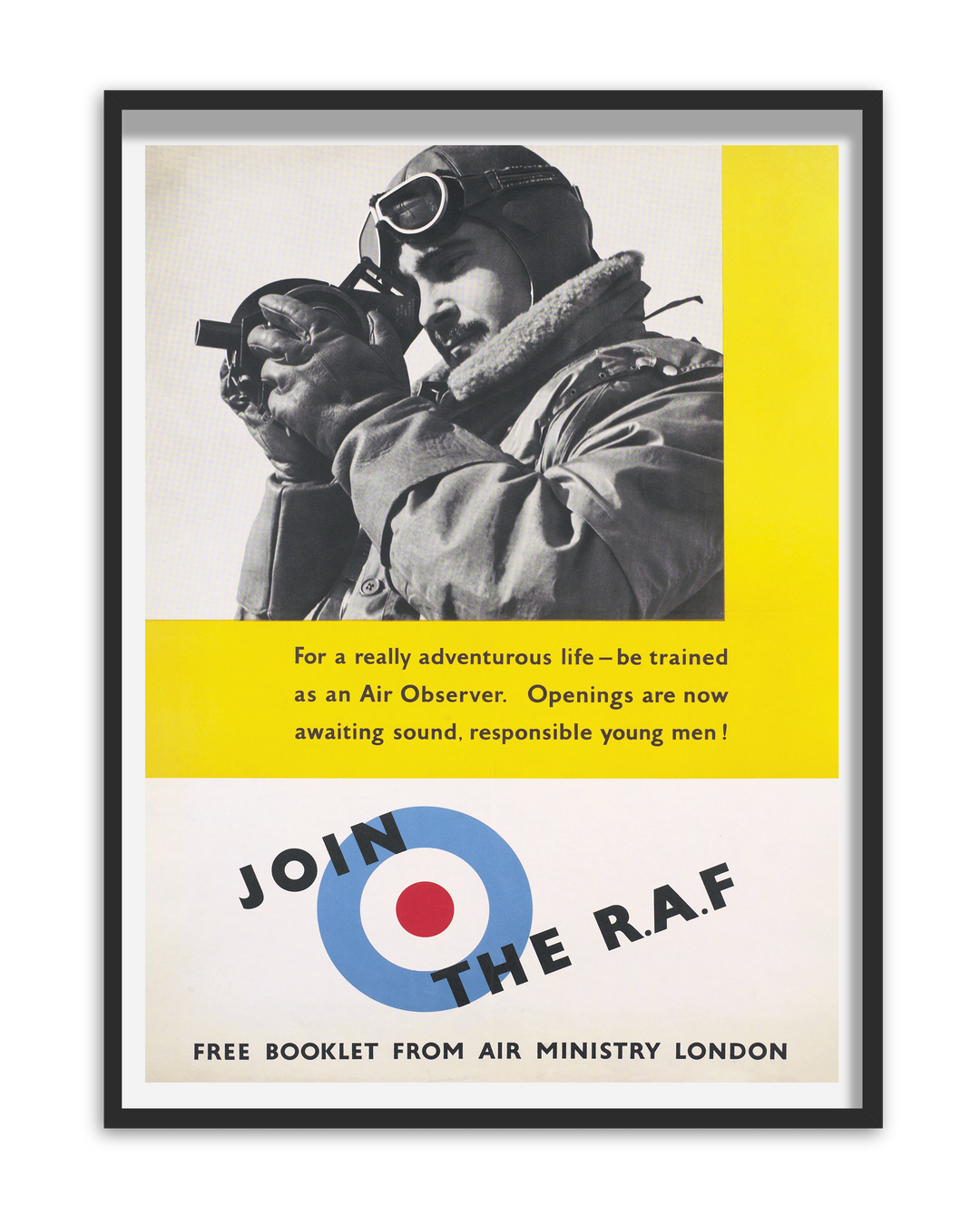 A really adventurous life join the RAF | World War Two Recruitment Poster Posters, Prints, & Visual Artwork Hampshire Prints
