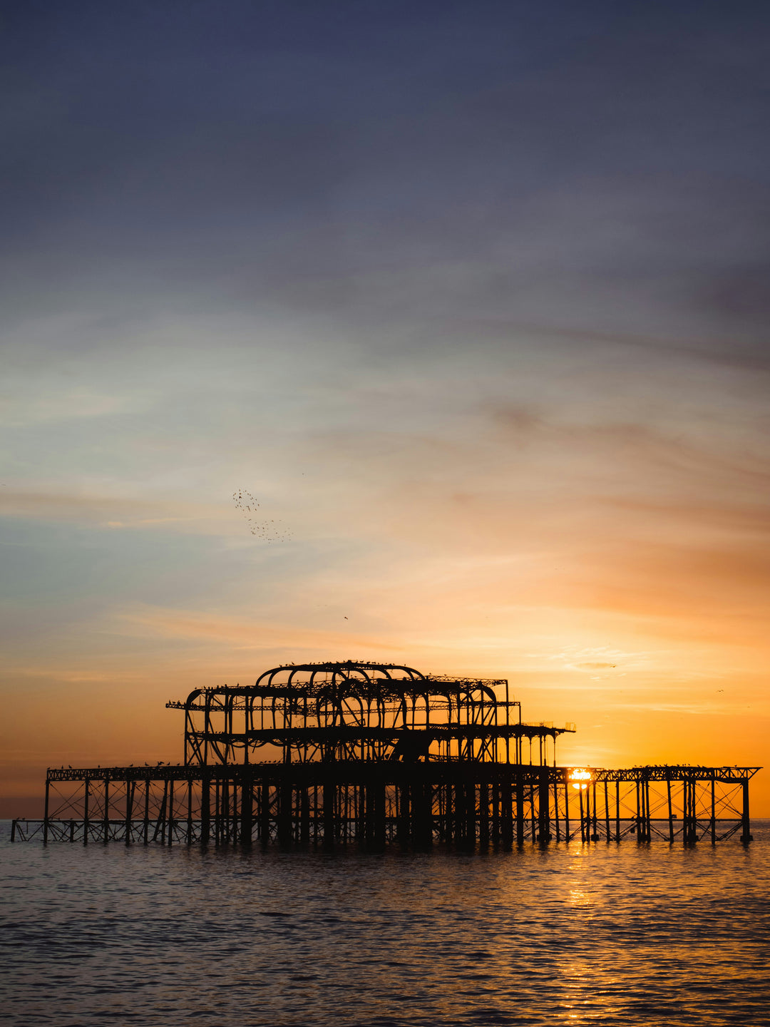 Brightons west pier at sunset Photo Print - Canvas - Framed Photo Print - Hampshire Prints