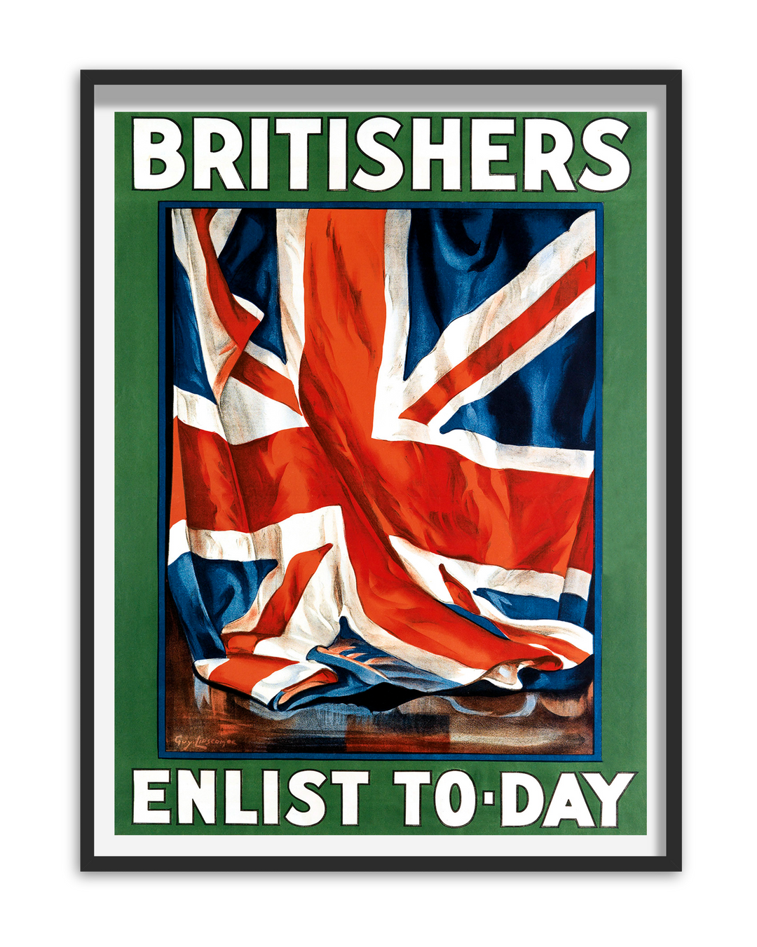 Britishers enlist to-day | British World War One Recruitment Poster Posters, Prints, & Visual Artwork Hampshire Prints