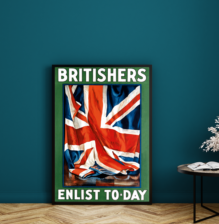 Britishers enlist to-day | British World War One Recruitment Poster Posters, Prints, & Visual Artwork Hampshire Prints
