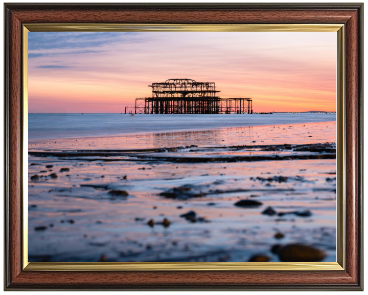Brighton west pier at sunset Photo Print - Canvas - Framed Photo Print - Hampshire Prints