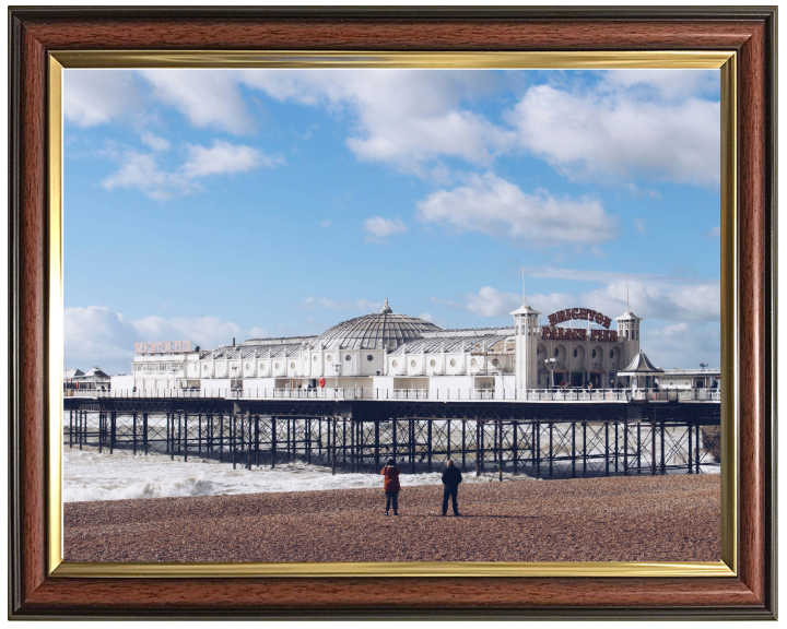 Brighton palace pier and beach Photo Print - Canvas - Framed Photo Print - Hampshire Prints