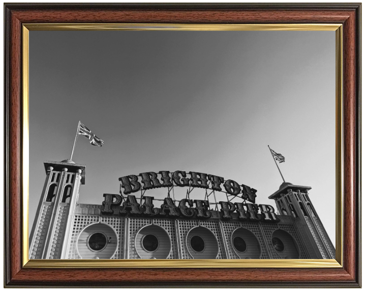 Brighton palace pier in black and white Photo Print - Canvas - Framed Photo Print - Hampshire Prints
