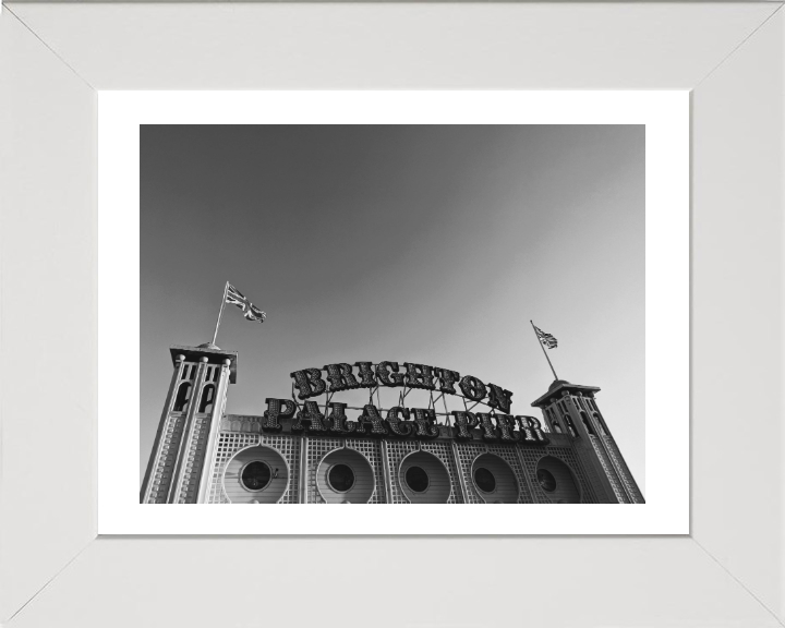 Brighton palace pier in black and white Photo Print - Canvas - Framed Photo Print - Hampshire Prints