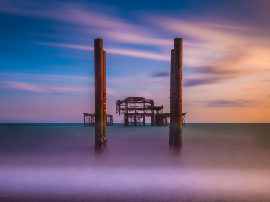 West Pier in Brighton at sunset Photo Print - Canvas - Framed Photo Print - Hampshire Prints