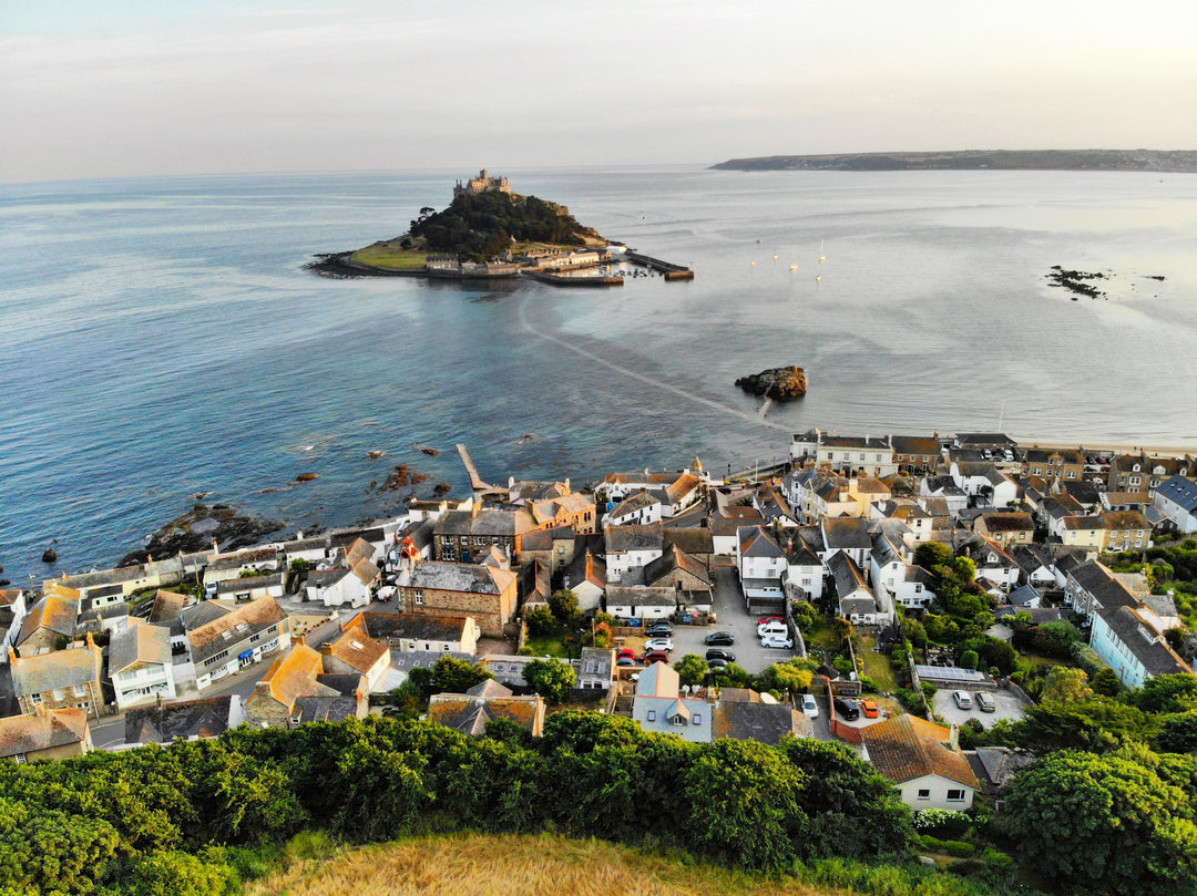 St Michaels Mount in Marazion Cornwall from above Photo Print - Canvas - Framed Photo Print - Hampshire Prints