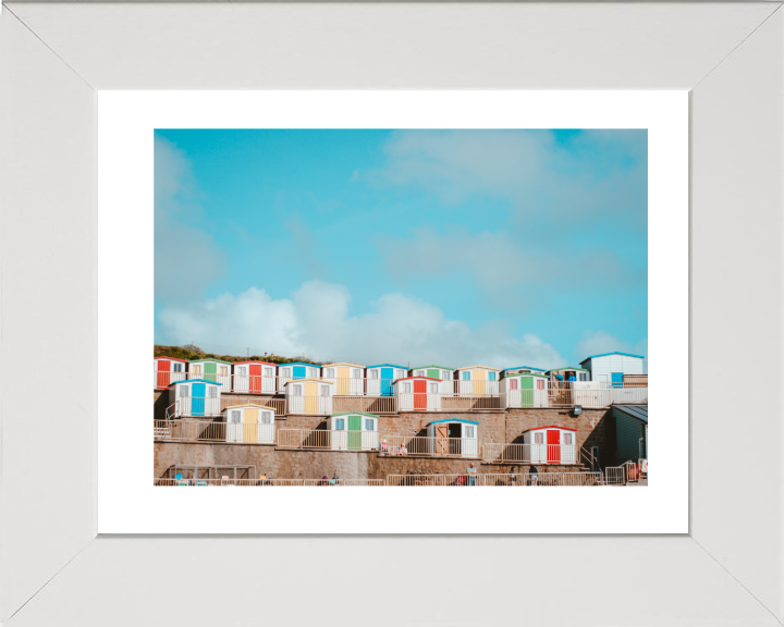 Beach huts in Bude Cornwall Photo Print - Canvas - Framed Photo Print - Hampshire Prints