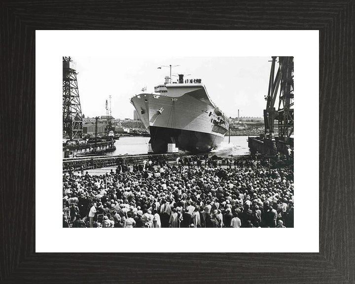 HMS Ark Royal R07 Royal Navy Invincible class aircraft carrier Launch Photo Print or Framed Print - Hampshire Prints