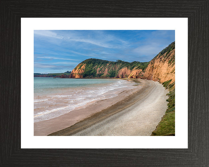 An empty Jacob’s Ladder beach Sidmouth Devon Photo Print - Canvas - Framed Photo Print - Hampshire Prints