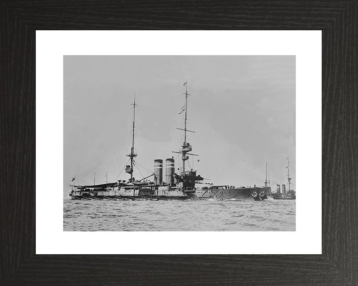 HMS King Edward VII Royal Navy pre dreadnought Battleship Photo Print or Framed Print - Hampshire Prints