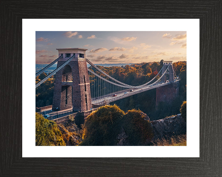 Clifton suspension bridge Bristol sunset Photo Print - Canvas - Framed Photo Print - Hampshire Prints