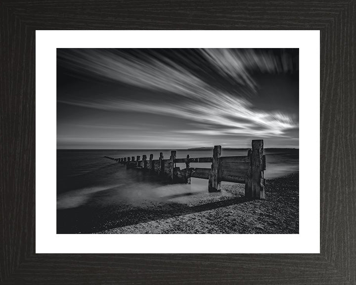 Camber Sands beach East Sussex black and white Photo Print - Canvas - Framed Photo Print - Hampshire Prints