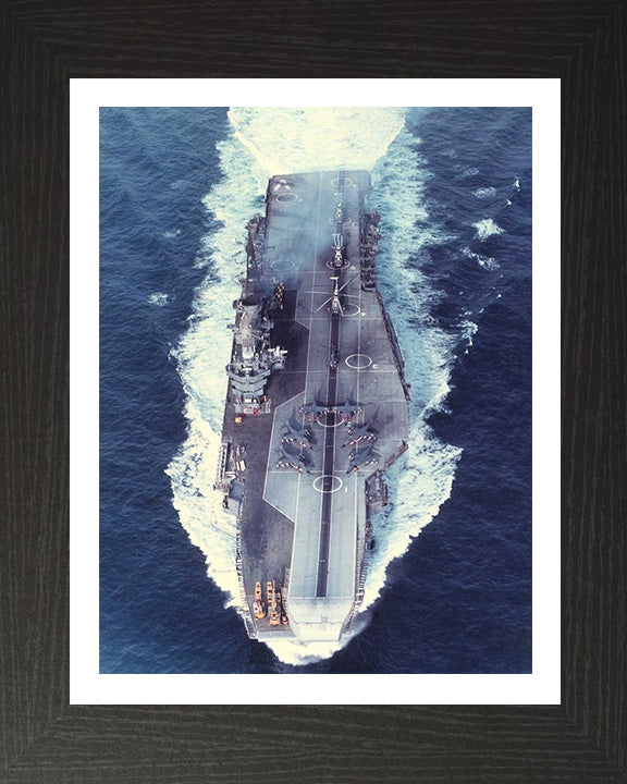 HMS Hermes R12 Royal Navy Centaur class Aircraft carrier Photo Print or Framed Print - Hampshire Prints