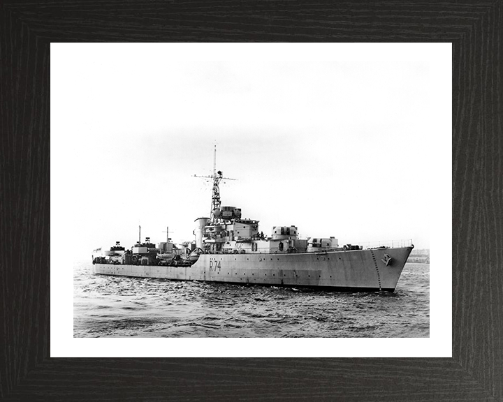 HMS Hogue R74 (D74) Royal Navy Battle class destroyer Photo Print or Framed Print - Hampshire Prints