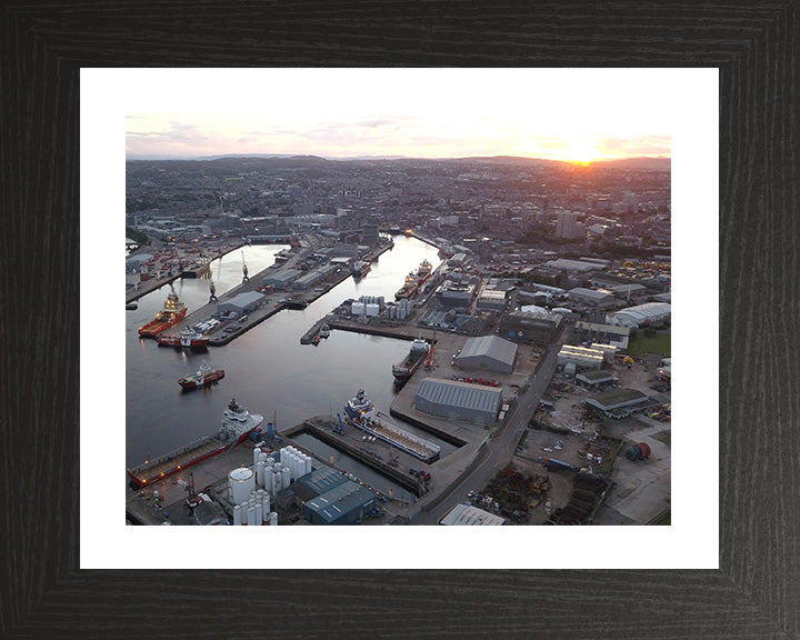 Aberdeen Scotland from above at sunset Photo Print - Canvas - Framed Photo Print - Hampshire Prints