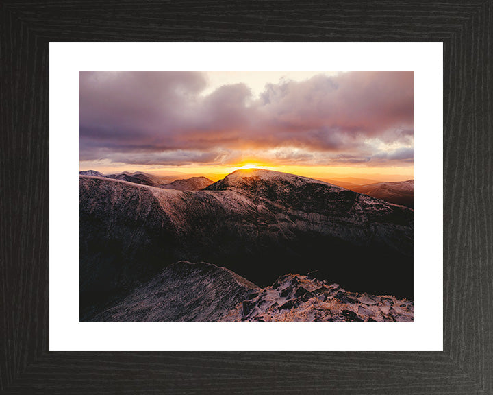 Ben Nevis Mountain Scotland at sunet Photo Print - Canvas - Framed Photo Print - Hampshire Prints