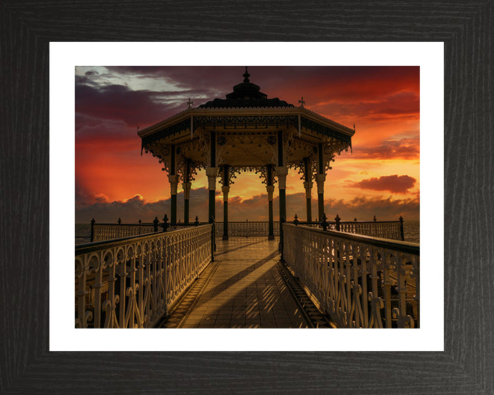 Brighton Bandstand at sunset Photo Print - Canvas - Framed Photo Print - Hampshire Prints