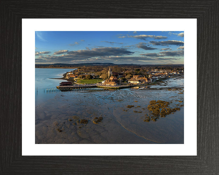 Bosham Quay West Sussex from above drone Photo Print - Canvas - Framed Photo Print - Hampshire Prints