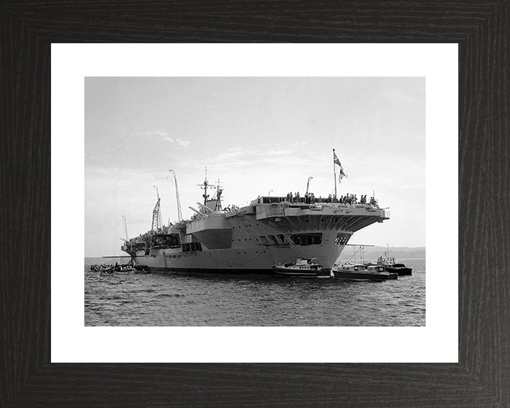 HMS Victorious R38 Royal Navy Illustrious class Aircraft Carrier Photo Print or Framed Print - Hampshire Prints