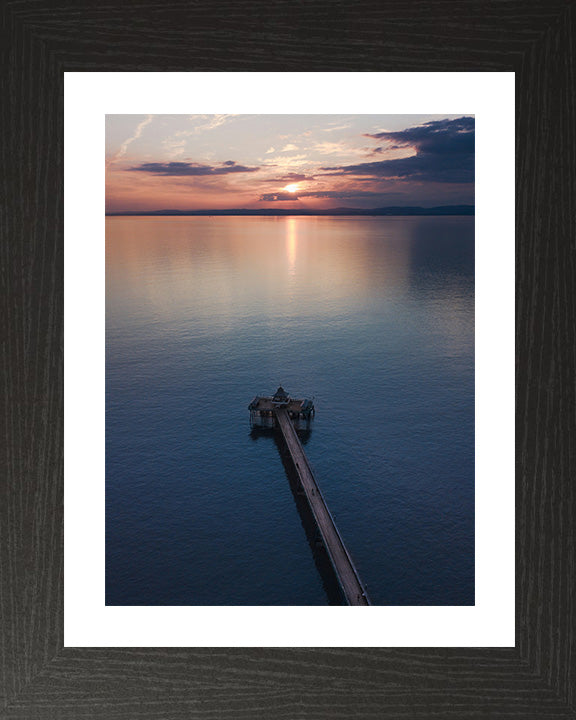 Clevedon Pier Somerset sunset from above Photo Print - Canvas - Framed Photo Print - Hampshire Prints