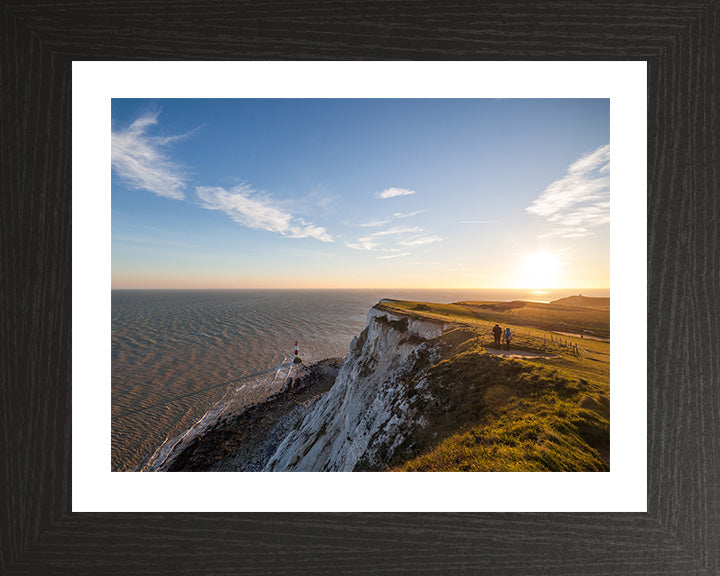 Beachy Head cliffs East Sussex at sunset Photo Print - Canvas - Framed Photo Print - Hampshire Prints