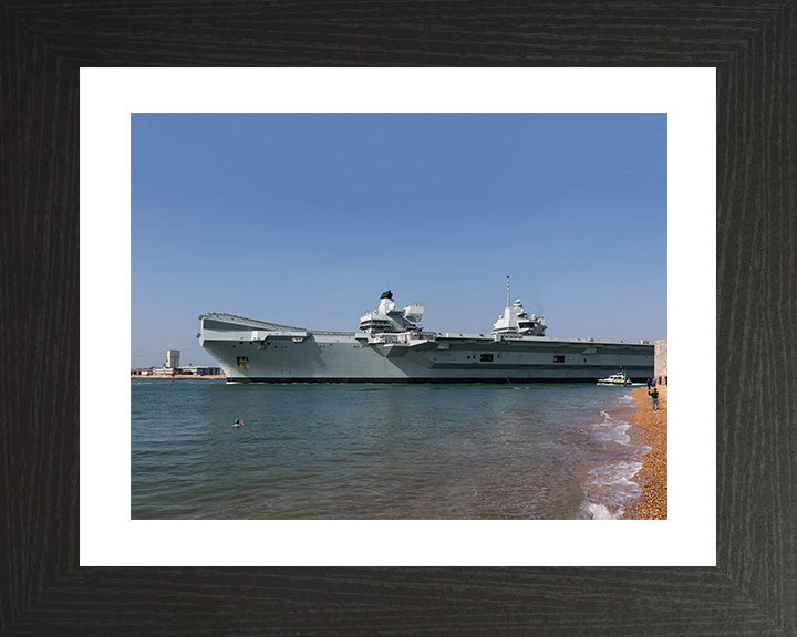 HMS Queen Elizabeth R08 Royal Navy Queen Elizabeth Class Aircraft Carrier Photo Print or Framed Print - Hampshire Prints