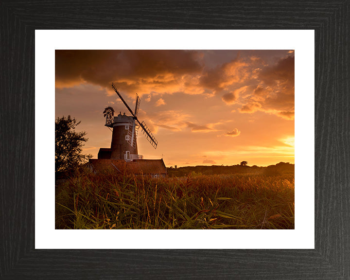 Cley next the Sea windmill Norfolk at sunset Photo Print - Canvas - Framed Photo Print - Hampshire Prints